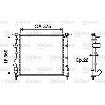 Foto Radiador, refrigeración del motor VALEO 732338