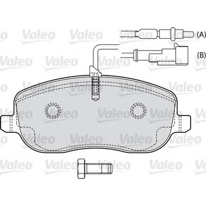 Photo Kit de plaquettes de frein, frein à disque VALEO 598793