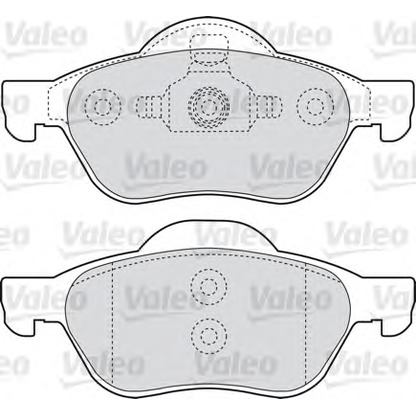 Photo Brake Pad Set, disc brake VALEO 598651