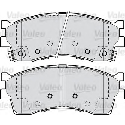Photo Kit de plaquettes de frein, frein à disque VALEO 598910