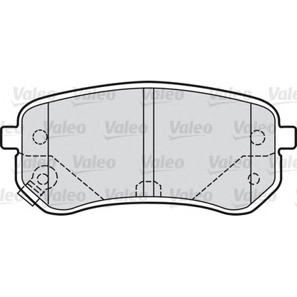 Photo Brake Pad Set, disc brake VALEO 598706