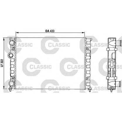 Foto Radiador, refrigeración del motor VALEO 230503