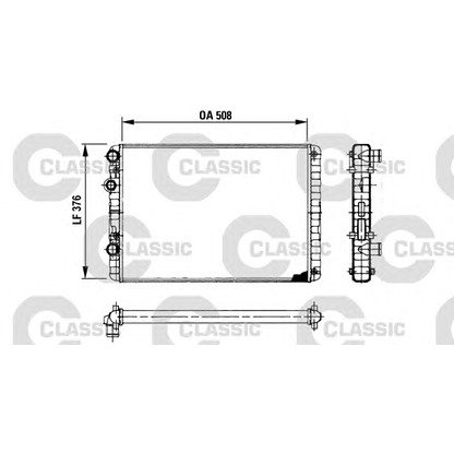 Foto Radiador, refrigeración del motor VALEO 230954