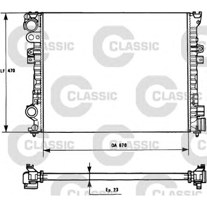 Photo Radiator, engine cooling VALEO 231166