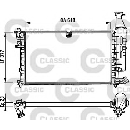 Foto Radiador, refrigeración del motor VALEO 231296