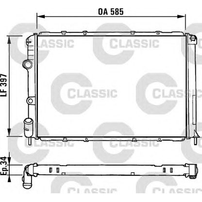 Foto Radiador, refrigeración del motor VALEO 231380