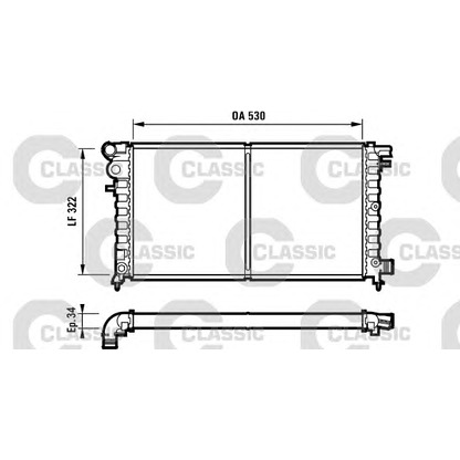 Foto Radiador, refrigeración del motor VALEO 231530