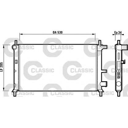 Photo Radiator, engine cooling VALEO 231735