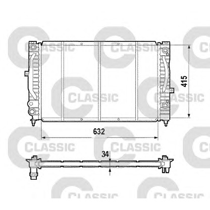 Foto Radiatore, Raffreddamento motore VALEO 231755