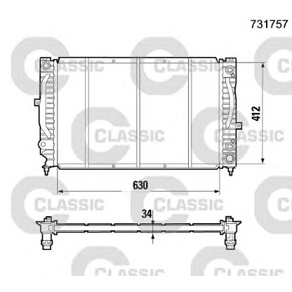 Photo Radiator, engine cooling VALEO 231757