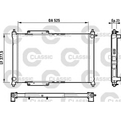 Photo Radiator, engine cooling VALEO 231816