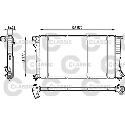 Photo Radiateur, refroidissement du moteur VALEO 232517