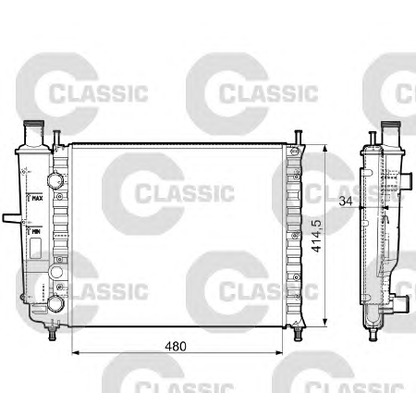 Foto Radiador, refrigeración del motor VALEO 232788