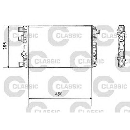 Photo Radiator, engine cooling VALEO 232789