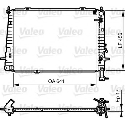 Photo Radiator, engine cooling VALEO 735563