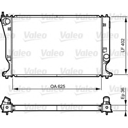 Foto Radiador, refrigeración del motor VALEO 735573