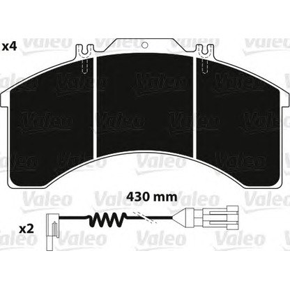 Photo Brake Pad Set, disc brake VALEO 882237