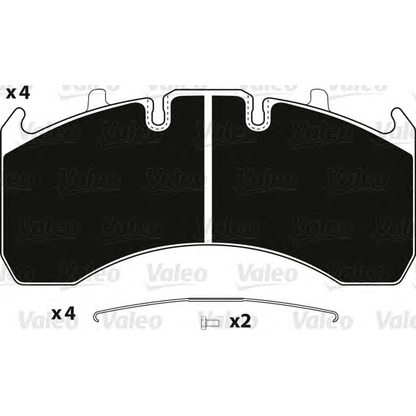 Photo Brake Pad Set, disc brake VALEO 882248