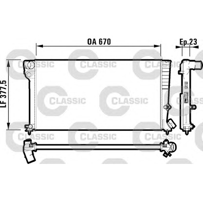 Foto Radiador, refrigeración del motor VALEO 231744