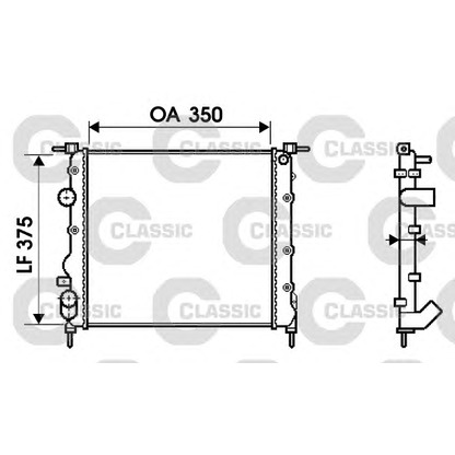 Photo Radiator, engine cooling VALEO 232338