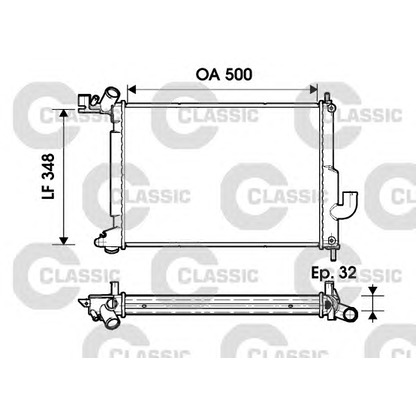 Foto Radiador, refrigeración del motor VALEO 232349