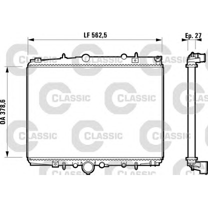 Photo Radiateur, refroidissement du moteur VALEO 232598