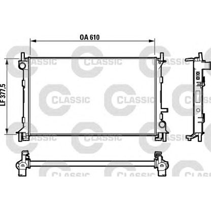 Photo Radiator, engine cooling VALEO 232732