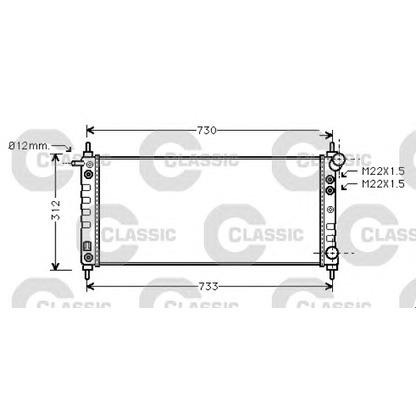 Photo Radiator, engine cooling VALEO 234387