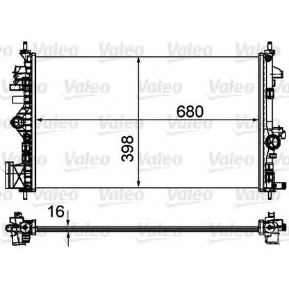 Photo Radiator, engine cooling VALEO 735485