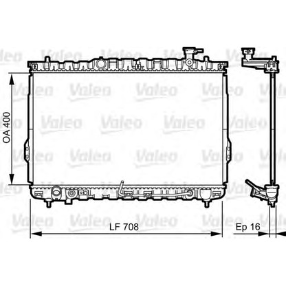 Photo Radiator, engine cooling VALEO 734909