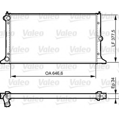 Photo Radiator, engine cooling VALEO 735372