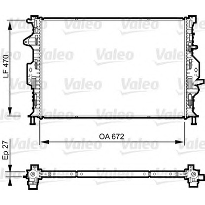 Photo Radiator, engine cooling VALEO 735376