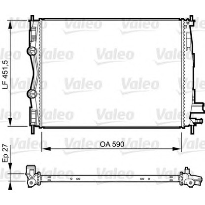 Photo Radiator, engine cooling VALEO 735381