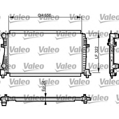 Foto Radiador, refrigeración del motor VALEO 735557