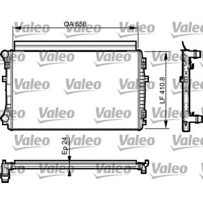 Foto Radiador, refrigeración del motor VALEO 735558