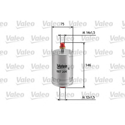 Foto Filtro combustible VALEO 587206