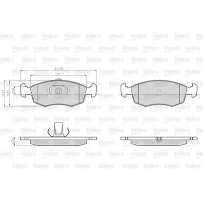 Foto Kit pastiglie freno, Freno a disco VALEO 872907