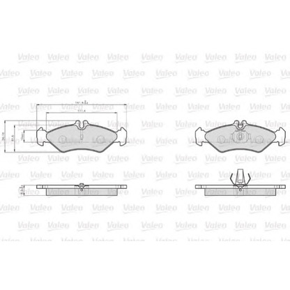 Foto Kit pastiglie freno, Freno a disco VALEO 872621