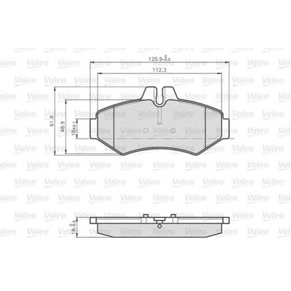 Foto Kit pastiglie freno, Freno a disco VALEO 872021