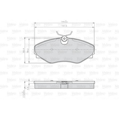 Photo Kit de plaquettes de frein, frein à disque VALEO 873099