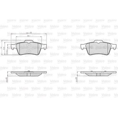 Photo Brake Pad Set, disc brake VALEO 872482