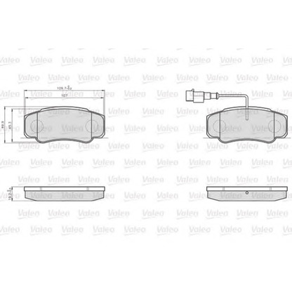 Foto Kit pastiglie freno, Freno a disco VALEO 872921