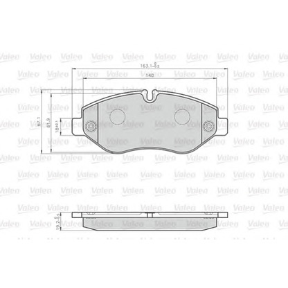 Photo Brake Pad Set, disc brake VALEO 872229