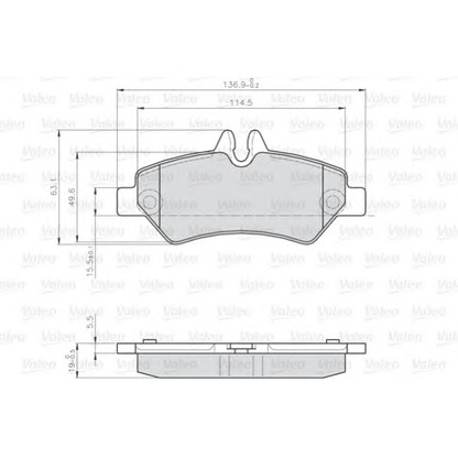 Photo Kit de plaquettes de frein, frein à disque VALEO 872190