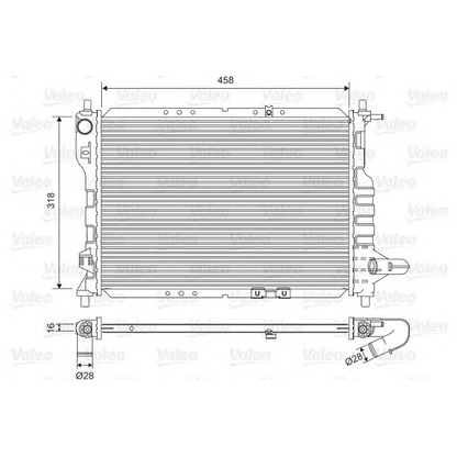 Photo Radiator, engine cooling VALEO 701598