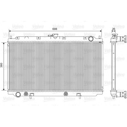 Foto Radiador, refrigeración del motor VALEO 701588