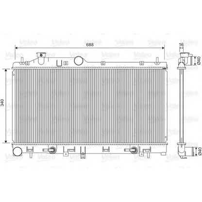 Photo Radiator, engine cooling VALEO 701554