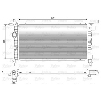 Foto Radiador, refrigeración del motor VALEO 732606