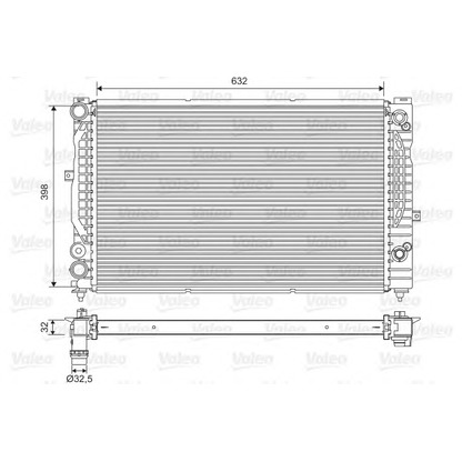 Foto Radiador, refrigeración del motor VALEO 734752