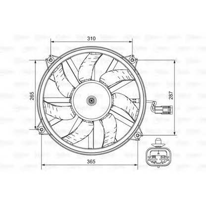 Foto Ventilador, refrigeración del motor VALEO 696850